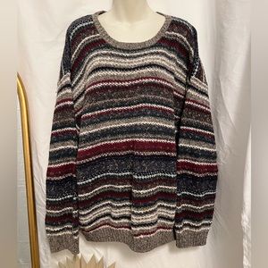 Vintage Eddie Bauer Striped Dark Academia Grandpa Sweater